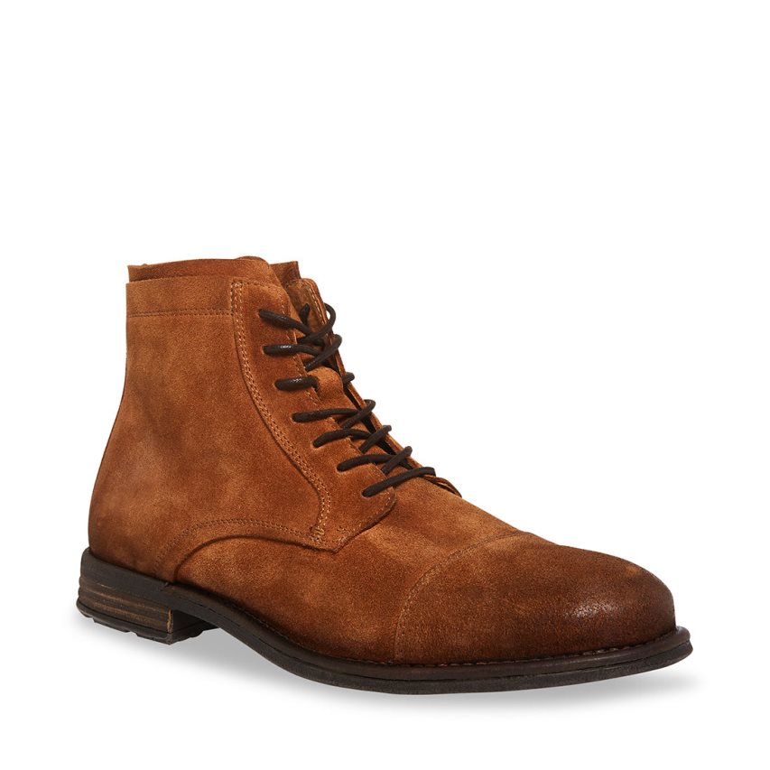 Brown Steve Madden Wells Suede Men's Ankle Boots | PH 094716KS